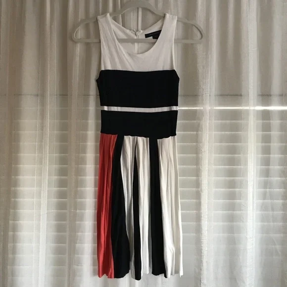 french connection white and black dress White Mark Women's Tweed Fit & Flare Dress, Black main image 1